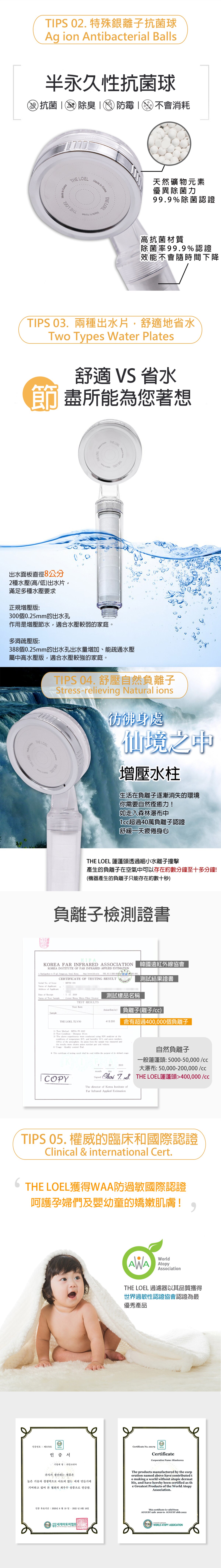 The LOEL TLV-50 (1花灑頭+1抗菌濾芯) (正規版 - 常規增壓版) 韓國蓮蓬頭過濾花灑